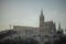 Church above Mgarr port on the island of Gozo with visible marin