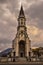 Church in Annecy, France, called Basilique de la Visitation with a dramatic sky.