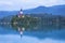 Church of the Assumption on the island of Bled lake, Slovenia