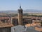 Church in Avila town. View from city wall.