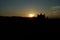 Church backlighting in a sunset in Toledo Spain