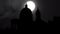 The Church of Basilica of Superga, of Turin, Italy, Full Moon and Clouds Timelapse