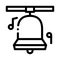 Church bells icon vector outline illustration