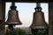 Church bells, mountain landscape on the background