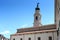 Church Belluno Cathedral with steeple in historic city of Belluno, Italy