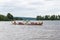 Church boat in Sweden arriving to celebrate midsummer