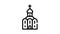 church building black icon animation