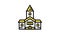 church building color icon animation