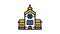 church building color icon animation