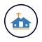 Church, building, cross, cross sign, church building icon