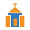 Church, building, cross, cross sign, church building icon