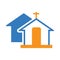 Church, building, cross, cross sign, church building icon