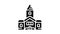 church building glyph icon animation