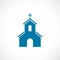 Church building vector icon