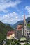 Church and buildings Bad Gastein cityscape