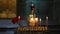 Church candle holder,religious christmas in the temple for believing christians