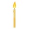 Church candle icon, cartoon style