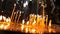 Church candles burn in the Church - the prayerful request before the Lord and a symbol of the prayers of a believer. The