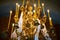 Church candles candelabrum