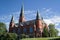 Church cathedral neo gothic made of bricks, Turku city