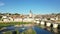 The Church of Charite sur Loire in front of the Loire bridge