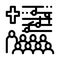 Church choir icon vector outline illustration