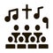 Church Choir Singing Song Concert glyph icon