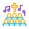 Church Choir Singing Song Concert Vector Icon