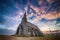 Church on cliff by Etretat, Normandy