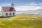 Church on coast of Isafjardardjup fjord - Iceland.