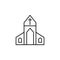church, cross, Easter, house icon. Element of easter day icon. Thin line icon for website design and development, app development
