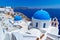 Church Cupolas of Oia town on Santorini island