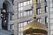 Church dome on the background of new buildings.