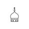 church dome outline icon. Element of religion sign for mobile concept and web apps. Thin line church dome outline icon can be used