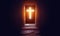 Church door and light cross