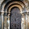 Church door , ornate archway medievil ,