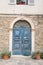 Church doors Casinca village at French Corse