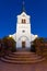 Church at evening time