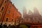 Church in the fog, Wawel, Cracow, Poland