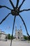 A church and a giant spider