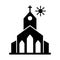 Church Glyph Style vector icon which can easily modify or edit