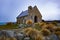 Church of good shepherd important landmark and traveling destination near lake tekapo south island new zealand