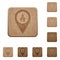 Church GPS map location wooden buttons