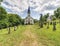 Church and graveyard in Zadni Zvonkova,  a border village