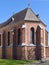 Church in Grevenbroich Wevelnghoven in Germany with blue sky