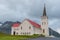 Church of Grundafjordur in Snaefellsnes peninsula in Iceland