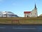 Church of Grundarfjordur Town and the Famous Mount Kirkjufell, Iceland
