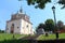 Church at historic industrial town Crespi d Adda near Bergamo, Lombardy