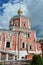 The church of the Holy Apostles Peter and Paul by the Yauza Gate under cloudy sky, Moscow, Russia. 1700 year built