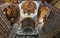 Church of the Holy Sepulchre interior with Greek Orthodox Catholicon Dome and Christ Pantocrator mosaic in Christian Quarter of